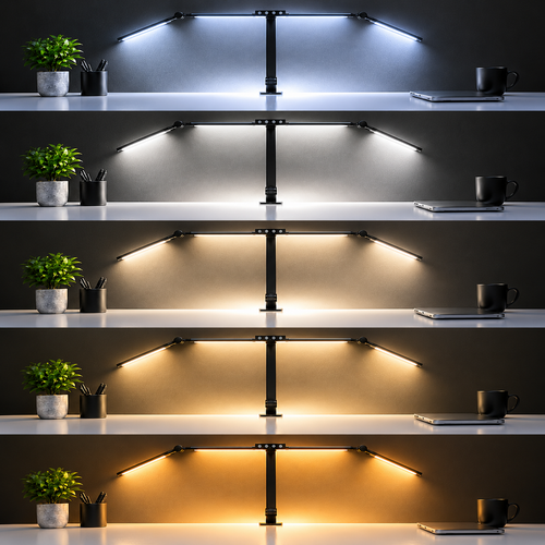 Lampe de bureau LED avec 5 températures de couleur réglables